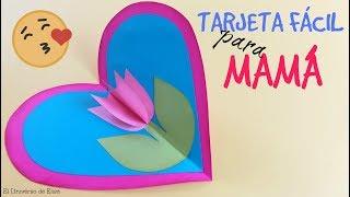 Tarjeta Fácil para Mamá, Manualidades para el Día de la Madre, Regalo para el Día de la Madre