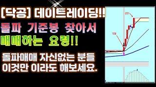 [닥공]  데이트레이딩 돌파 기준봉 매매요령-돌파 기준봉 찾는 검색식