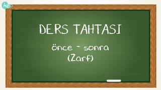 Zarflar "önce/sonra" (A1) (Learn Turkish Adverbs "before/after")