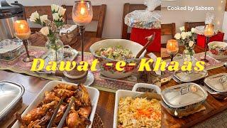 Dawat Vlog with Tablesetting & 10 recipes / Pakistani mom in Canada/CookedbySabeen