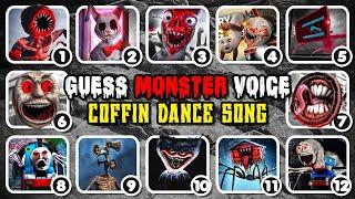 Can you guess the Monster's voice correctly? Which Monster's voice is the scariest | Eat Monster's