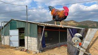 How To Make Simple Poultry Farm Curtain Winch System - Build Free Range Chicken Coop