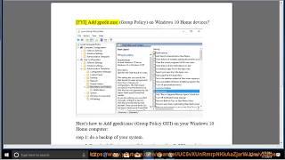 [FYI] Install/Add Group Policy (gpedit.msc) on Windows 10 Home