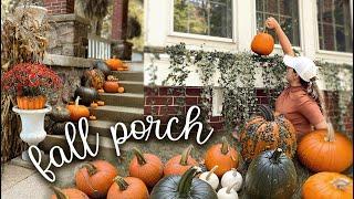 2024 Fall Front Porch Decorate with Me & Sharing our Beautiful Porch Makeover!