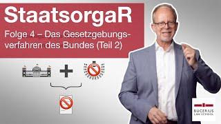 Das Gesetzgebungsverfahren des Bundes (Teil 2) | Staatsorganisationsrecht | Folge 4