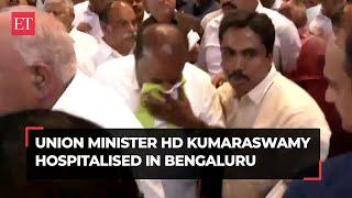 HD Kumaraswamy's nose starts bleeding during press conference, taken to hospital