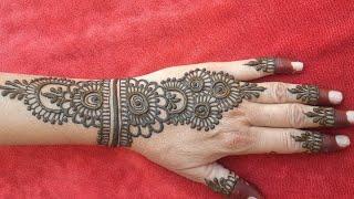 होली पर 5 मिनट में अरेबिक मेहंदी डिजाइन लगाएं | Simple unique back hand mehndi design|mehndi design|