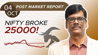 Nifty broke 25000! Post Market Report 04-Oct-24