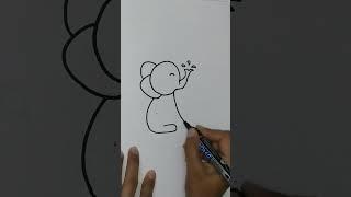 #cartoondrawing #shorts #cutebabyelephant #ytshorts #artist #penart #easydrawingtutorial #cartoon