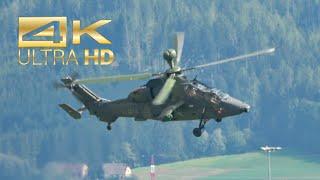 (4K) Eurocopter EC-665 Tiger UHT German Army flying Display at Airpower 2022 AirShow Zeltweg  LOXZ