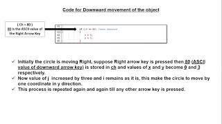 Control ball  movement using arrow keys using C program