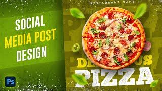 Creative Fast Food Social Media Post Design in Photoshop CC 2024