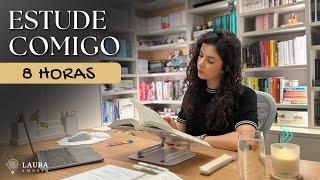 Estude comigo em TEMPO REAL (8 horas) #176 | Study with me | Laura Amorim
