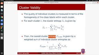 Pattern Recognition-21: Cluster Validity