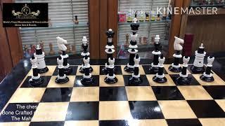 Luxury handmade Bone crafted chess set-The Chess Empire