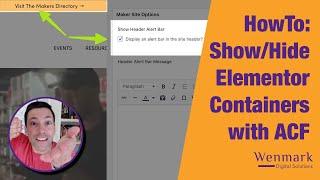 HowTo: Show/Hide Elementor Containers with ACF