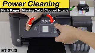 Epson ET 2720 Power Cleaning - Fix All Printing Problems !!