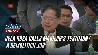 Dela Rosa calls Mabilog's testimony 'a demolition job' | ANC