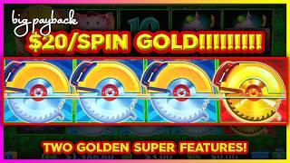 $20/Spin → GOLDEN BUZZ SAW UPGRADE! Huff N' Even More Puff Slots!! HUGE WIN SESSION!!!