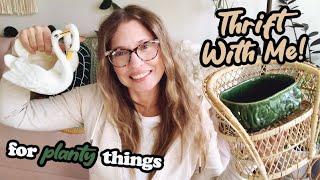 Thrift With Me for Planty Things | Shopping Goodwill | Planters, Pottery, Clothes and more!