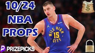 PRIZEPICKS NBA PICKS | THURSDAY 10/24/24 | NBA PLAYER PROPS PICKS | NBA PROPS & BETS TODAY