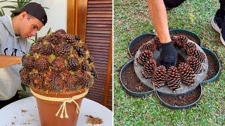 Genius Ideas for Decorating your Garden with Pine Cone!