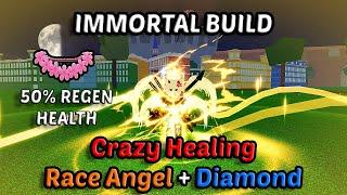 Infinite HP??? This Lei + Angel + Diamond Has Crazy Regen Health Blox Fruits Bounty Hunting