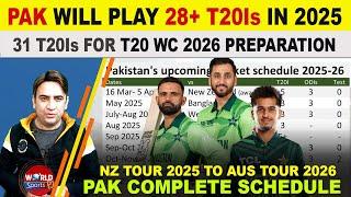 Pakistan will play 31 T20Is before T20 WC 2026 | Pakistan cricket schedule 2025