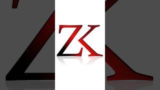 ZK Alphabet Design In Corel Draw #coreldraw #shortsvideo #viralshort #youtube