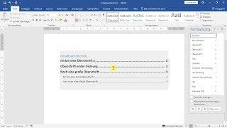 Inhaltsverzeichnis erstellen – Word-Tutorial