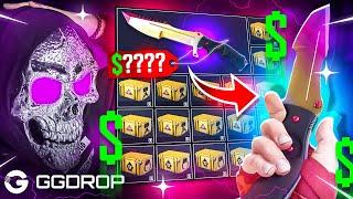 GGDROP HUNTSMAN KNIFE FADE AND FREE SPIN CODE ? | GGDROP PROMO CODE 2024 | GGDROP CASE OPENING 2024|