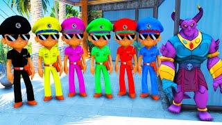 GTA5 - Kaal Playing Hide and Seek With Colorful Little Singham | Little Singham Cartoon