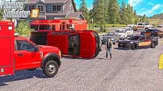 FLIPPED TRUCK (CAR CRASH!) | CHEVY TRAILBOSS | FARMING SIMULATOR 2019