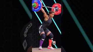 Angie Dajomes (71kg ) snatching 117kg / 258lbs ! #weightlifting #snatch #slowmotion