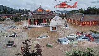 China is increasingly helpless! Another flooding submerged cars and houses in Nanyang