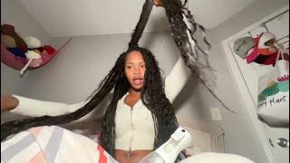 ASMR Playing With Refreshing & Styling My Braids