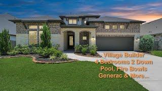 Top Village Builders home sale w/ ️pool in Falls at Imperial Oaks Spring TX Near Exxon Woodlands