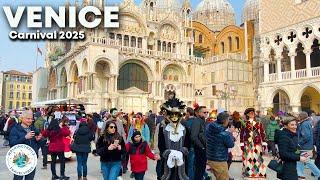 Venice Carnival 2025, Italy  -  4K Walking Tour Through the Floating City