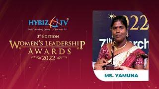 Yamuna | Stree Nidhi Award | Hybiz Women's Leadership Awards 2022 || Hybiz tv