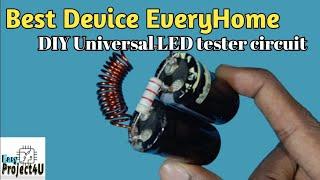 Universal LED tester circuit | Simple led tester | led tester | easy project4u