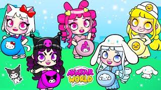 Hello Kitty, Cinamoroll, Kuromi, My Melody are Pregnant | Toca Life Story