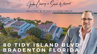 80 Tidy Island Blvd. Bradenton FL. Luxury Waterfront Sarasota Bay Home For Sale on Tidy Island