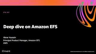 AWS re:Invent 2020: Deep dive on Amazon EFS