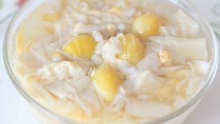 How to make dried bean curd dessert soup (腐竹糖水)