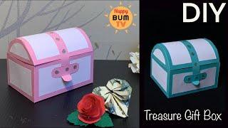 DIY PAPER TREASURE CHEST I HOW TO MAKE TREASURE GIFT BOX I DIY GIFT IDEAS