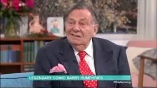 Barry Humphries jokingly confuses Dermot O’Leary for Philip Schofield