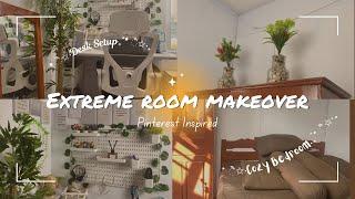 AESTHETIC ROOM MAKEOVER: Cozy Bedroom, WFH Desk Setup, Pinterest Inspired