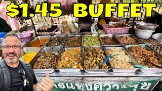 $1.45 Buffet In BANGKOK - World's CHEAPEST All You Can Eat BUFFET