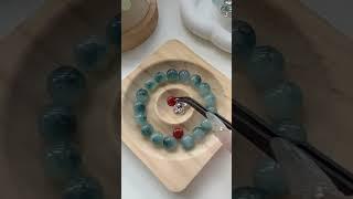 Blue Flower Shadow! "Langyu Flower Language" Aquamarine Bracelet Tutorial #braceletmaking #beads