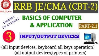 COMPUTER INPUT/OUTPUT DEVICES FOR RRB JE/CMA CBT-2 (COMMON FOR ALL BRANCH OF ENGINEERING)